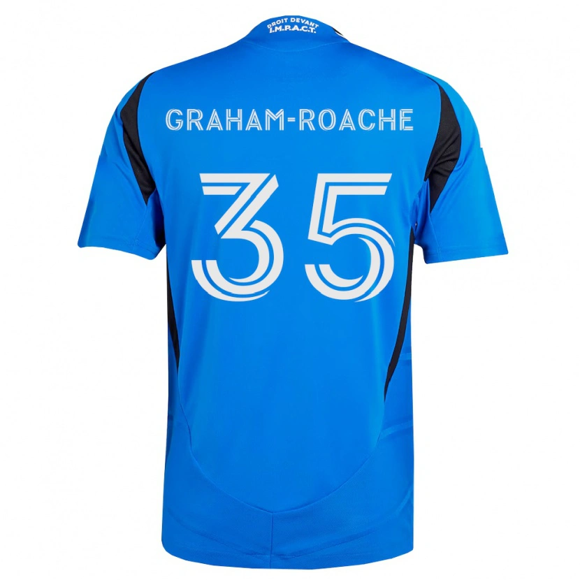 Danxen Kinderen Owen Graham-Roache #35 Blauw Wit Zwart Thuisshirt Thuistenue 2026/27 T-Shirt België