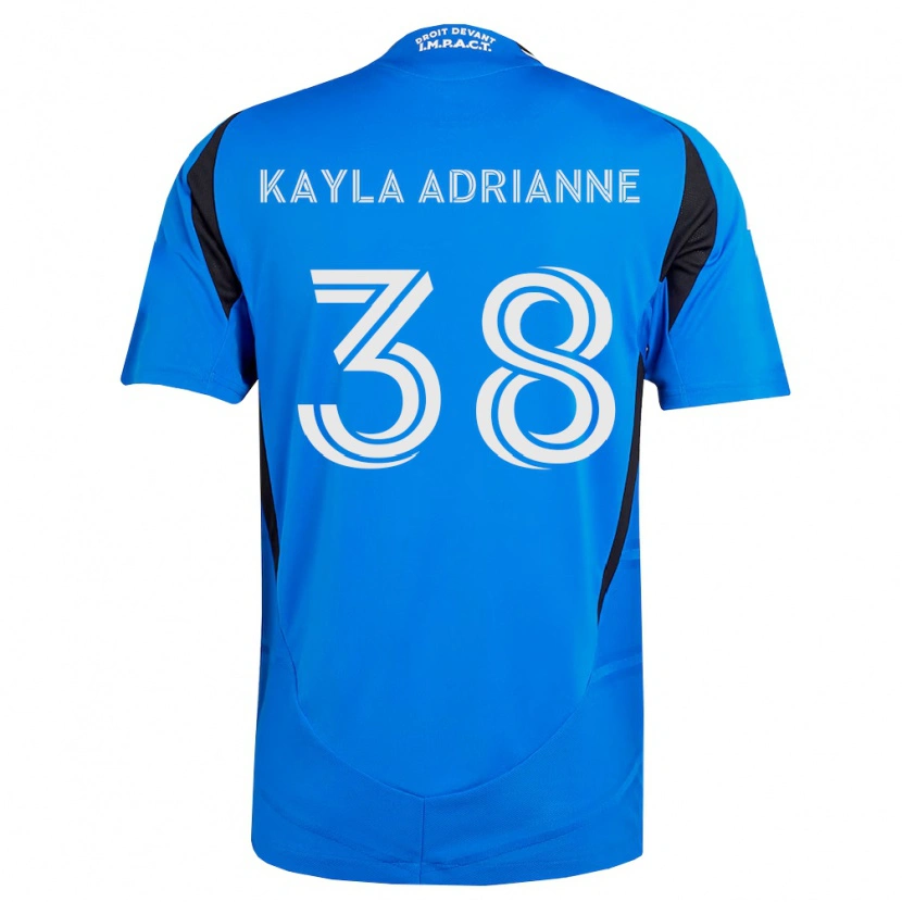 Danxen Kinderen Kamdem Kayla Adrianne #38 Blauw Wit Zwart Thuisshirt Thuistenue 2026/27 T-Shirt België