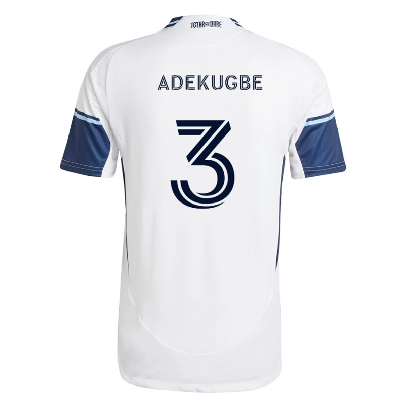 Danxen Kinderen Sam Adekugbe #3 Wit Koninklijk Blauw Thuisshirt Thuistenue 2026/27 T-Shirt België