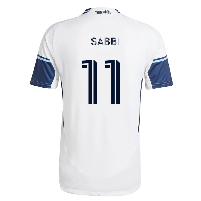 Danxen Kinderen Emmanuel Sabbi #11 Wit Koninklijk Blauw Thuisshirt Thuistenue 2026/27 T-Shirt België