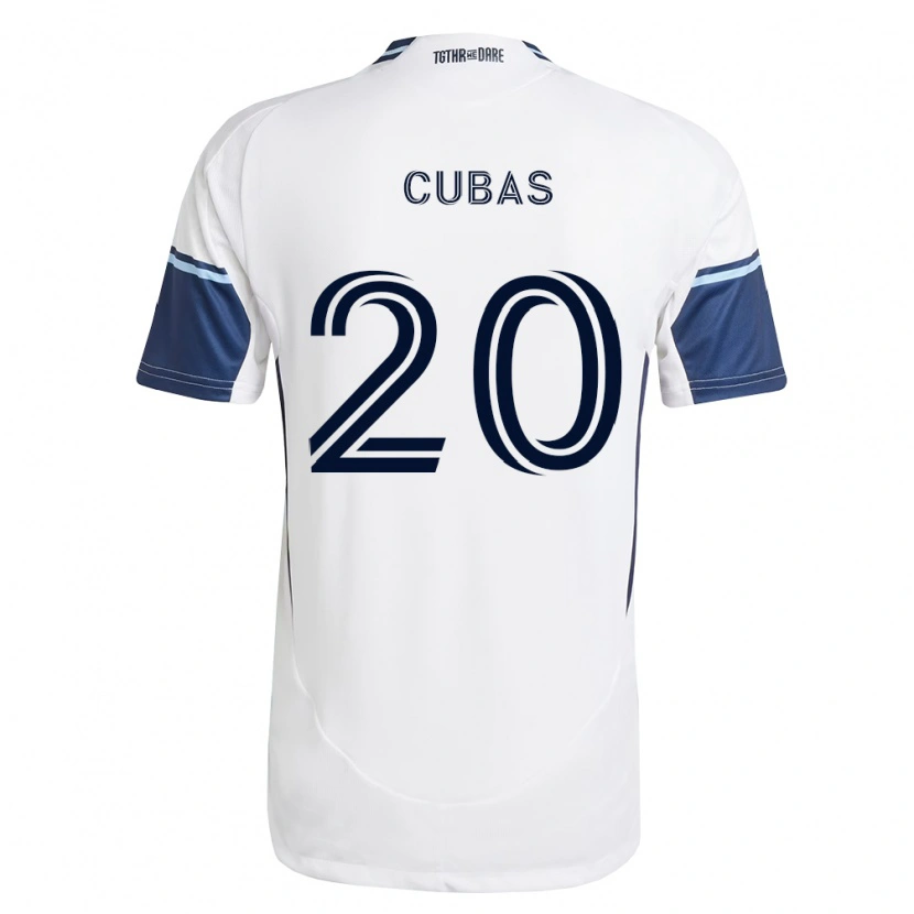 Danxen Kinderen Andrés Cubas #20 Wit Koninklijk Blauw Thuisshirt Thuistenue 2026/27 T-Shirt België
