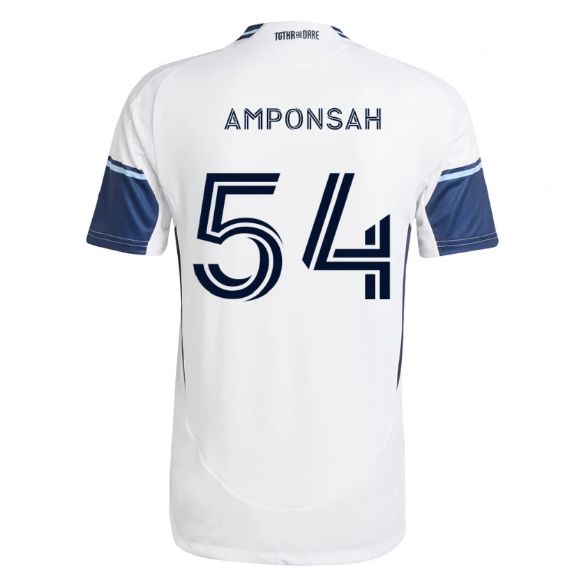 Danxen Kinderen Prince Amponsah #54 Wit Koninklijk Blauw Thuisshirt Thuistenue 2026/27 T-Shirt België