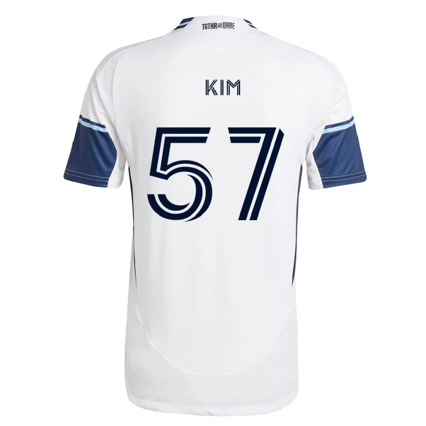 Danxen Kinderen Jayden Kim #57 Wit Koninklijk Blauw Thuisshirt Thuistenue 2026/27 T-Shirt België