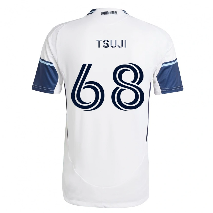 Danxen Kinderen Yuma Tsuji #68 Wit Koninklijk Blauw Thuisshirt Thuistenue 2026/27 T-Shirt België