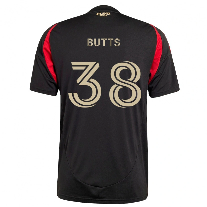 Danxen Kinderen Liam Butts #38 Zwart Rood Thuisshirt Thuistenue 2026/27 T-Shirt België