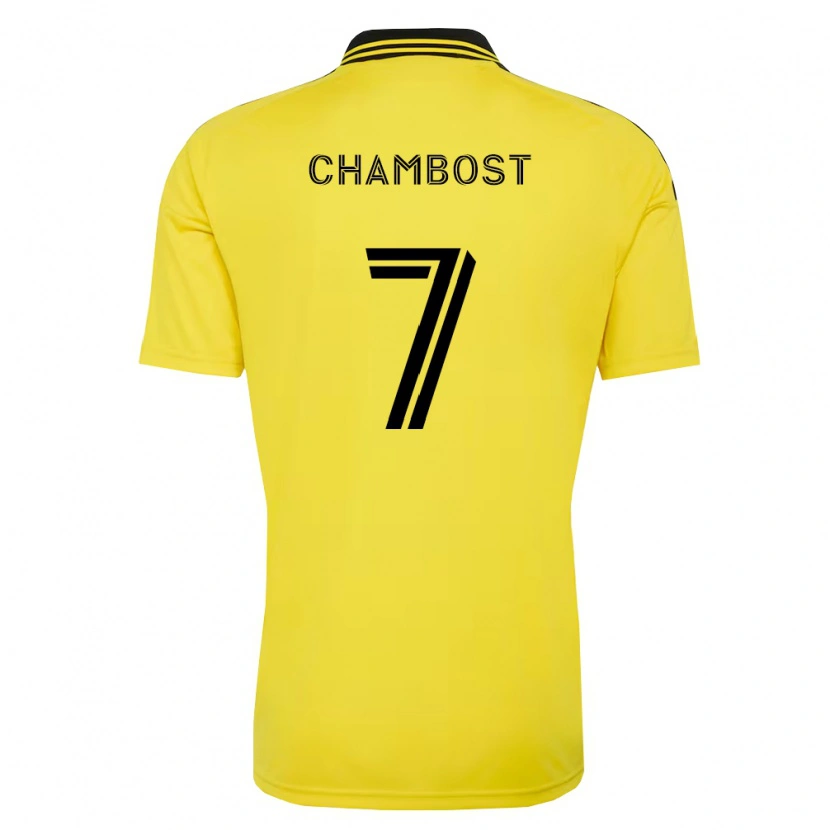 Danxen Kinderen Dylan Chambost #7 Geel Zwart Thuisshirt Thuistenue 2026/27 T-Shirt België