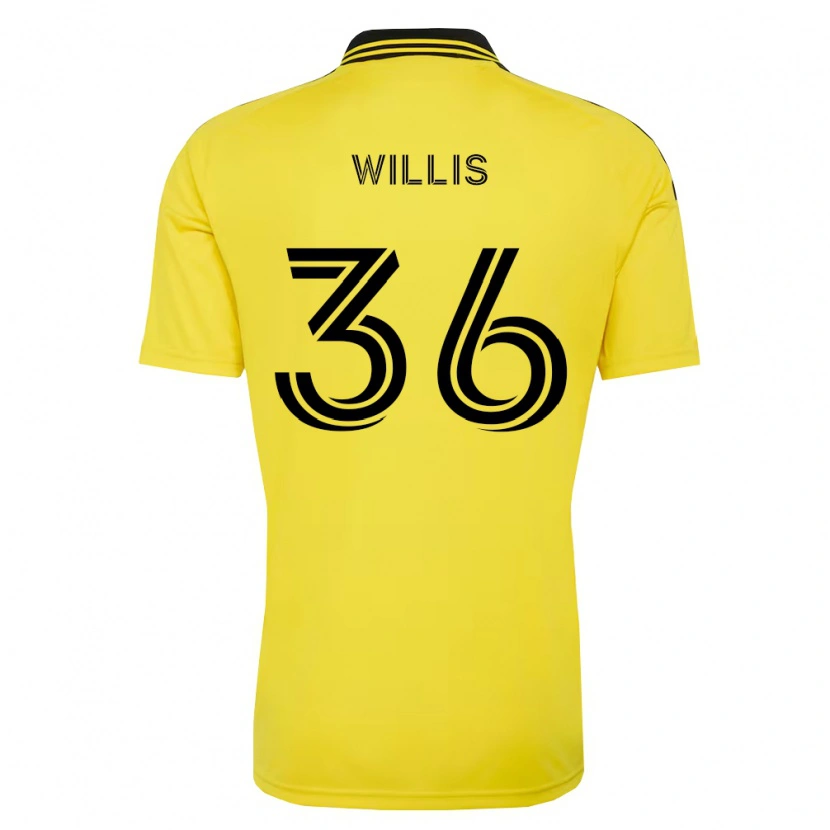 Danxen Kinderen Pharrell Willis #36 Geel Zwart Thuisshirt Thuistenue 2026/27 T-Shirt België