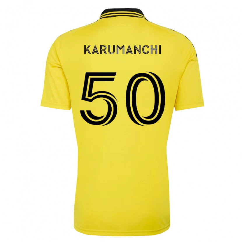 Danxen Kinderen Tarun Karumanchi #50 Geel Zwart Thuisshirt Thuistenue 2026/27 T-Shirt België