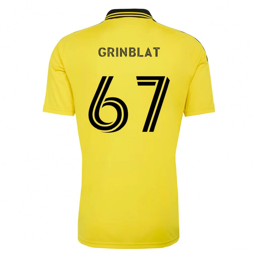 Danxen Kinderen Artem Grinblat #67 Geel Zwart Thuisshirt Thuistenue 2026/27 T-Shirt België