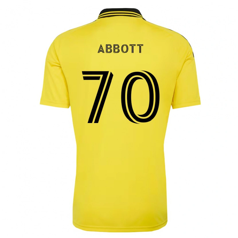 Danxen Kinderen Keller Abbott #70 Geel Zwart Thuisshirt Thuistenue 2026/27 T-Shirt België