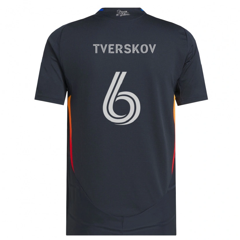 Danxen Kinderen Jeppe Tverskov #6 Donkergrijs Rood Thuisshirt Thuistenue 2026/27 T-Shirt België