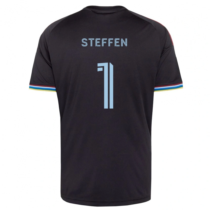 Danxen Kinderen Zack Steffen #1 Zwart Hemelsblauw Thuisshirt Thuistenue 2026/27 T-Shirt België