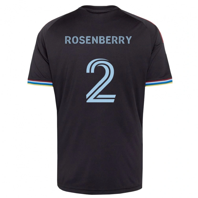 Danxen Kinderen Keegan Rosenberry #2 Zwart Hemelsblauw Thuisshirt Thuistenue 2026/27 T-Shirt België