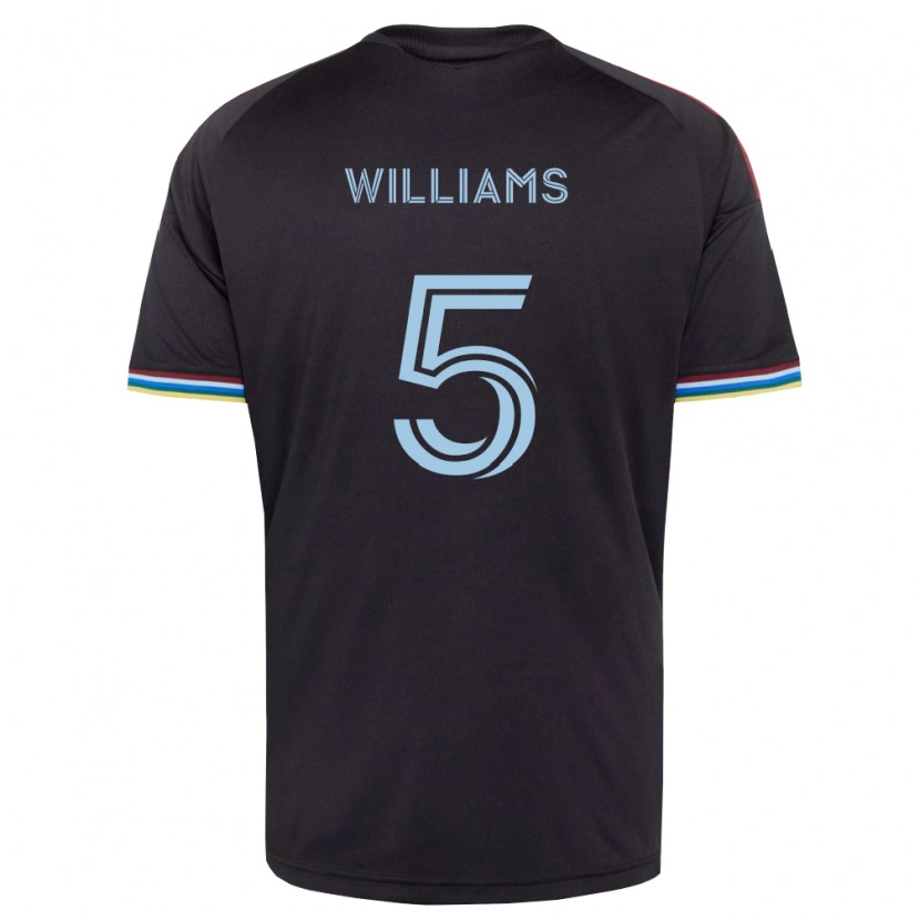 Danxen Kinderen Loïc Williams #5 Zwart Hemelsblauw Thuisshirt Thuistenue 2026/27 T-Shirt België