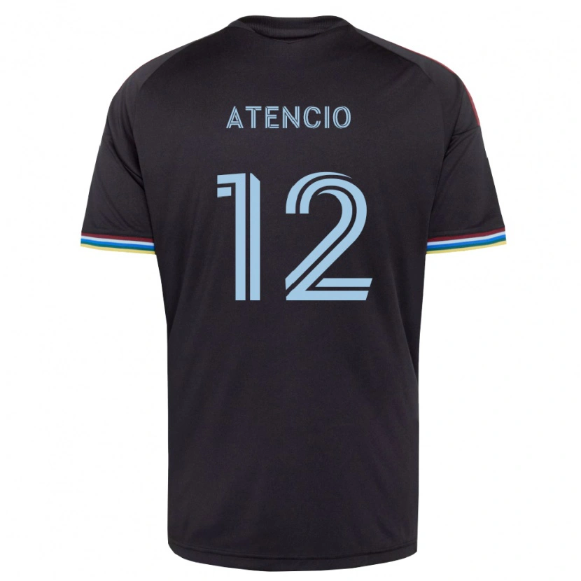 Danxen Kinderen Josh Atencio #12 Zwart Hemelsblauw Thuisshirt Thuistenue 2026/27 T-Shirt België