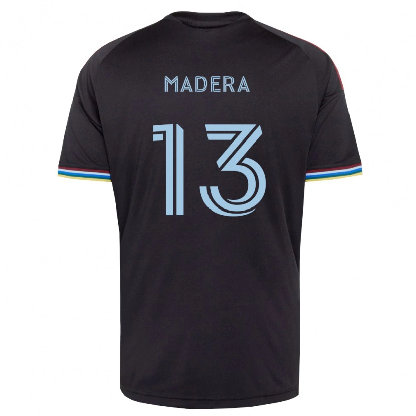 Danxen Kinderen Cristopher Madera #13 Zwart Hemelsblauw Thuisshirt Thuistenue 2026/27 T-Shirt België