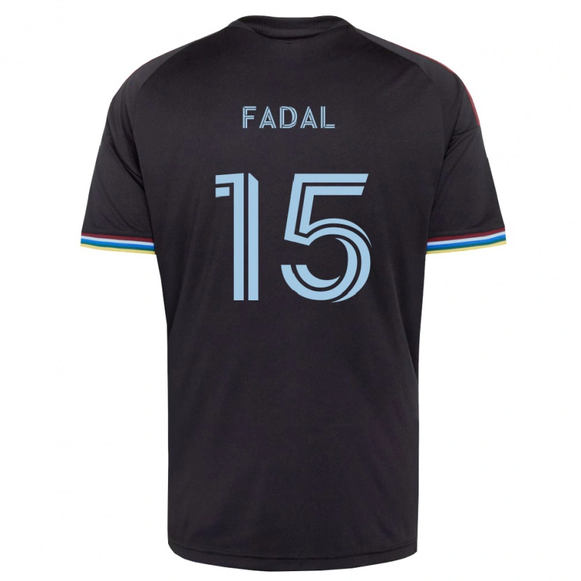Danxen Kinderen Ali Fadal #15 Zwart Hemelsblauw Thuisshirt Thuistenue 2026/27 T-Shirt België