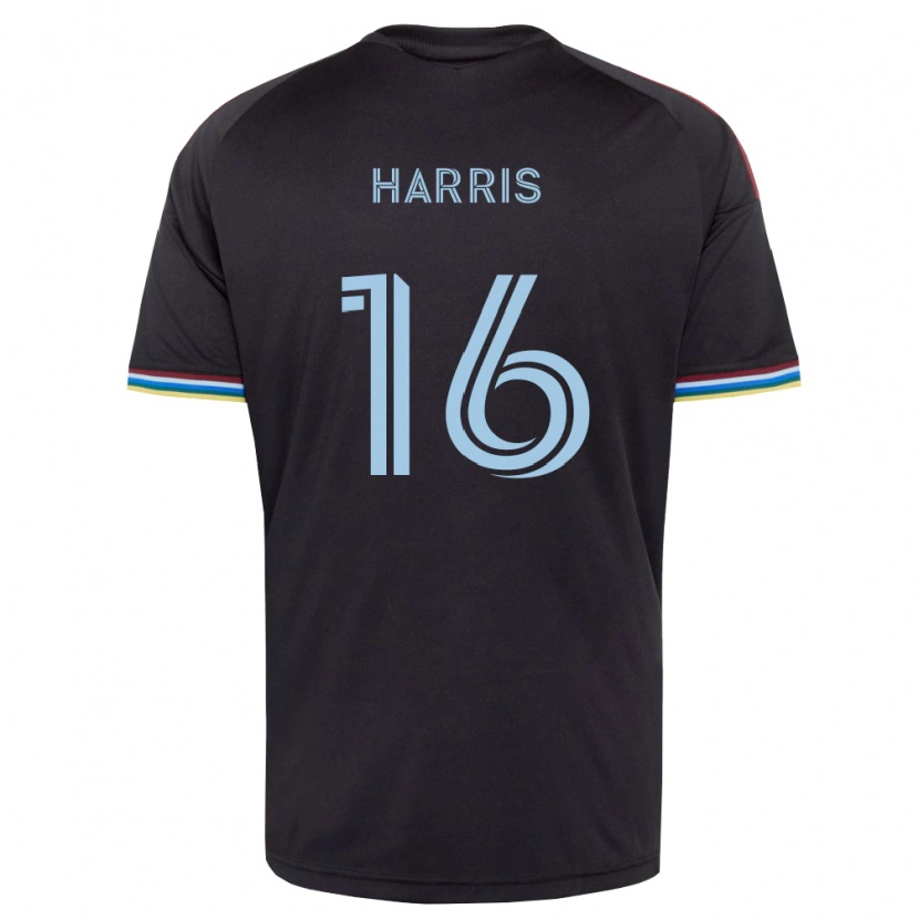 Danxen Kinderen Alex Harris #16 Zwart Hemelsblauw Thuisshirt Thuistenue 2026/27 T-Shirt België