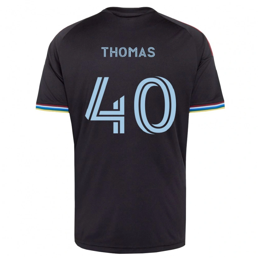 Danxen Kinderen Kai Thomas #40 Zwart Hemelsblauw Thuisshirt Thuistenue 2026/27 T-Shirt België