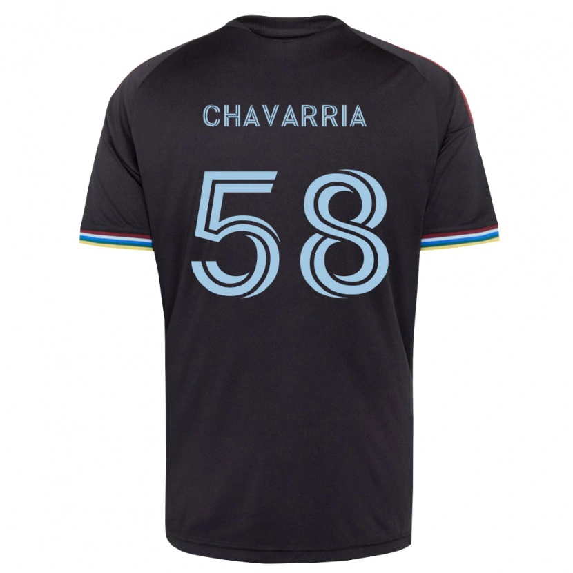 Danxen Kinderen Keith Chavarria #58 Zwart Hemelsblauw Thuisshirt Thuistenue 2026/27 T-Shirt België