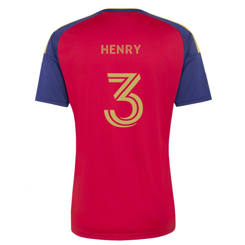 Danxen Kinderen Kobi Henry #3 Koninklijk Blauw Bruin Rood Thuisshirt Thuistenue 2026/27 T-Shirt België
