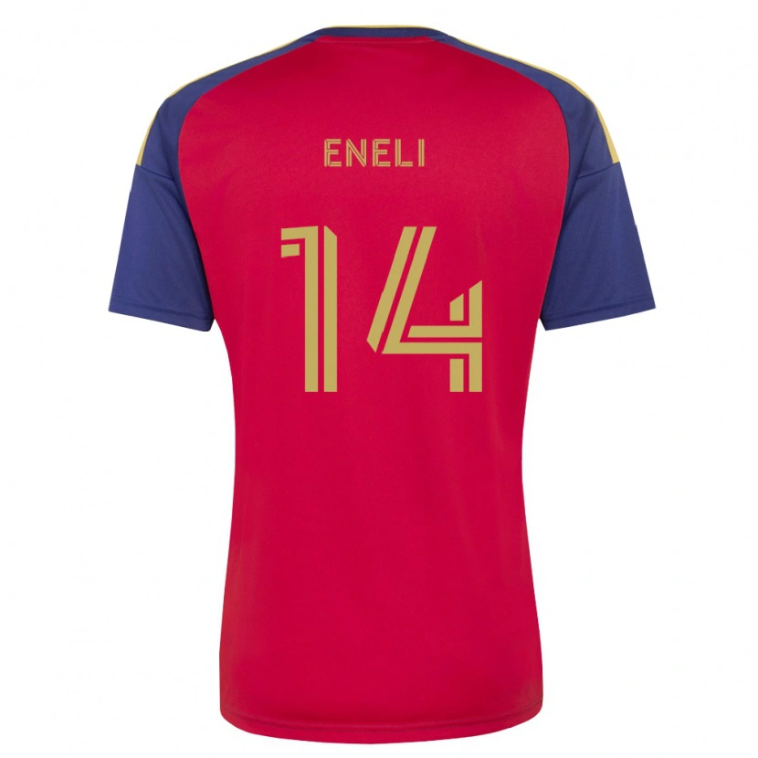 Danxen Kinderen Emeka Eneli #14 Koninklijk Blauw Bruin Rood Thuisshirt Thuistenue 2026/27 T-Shirt België