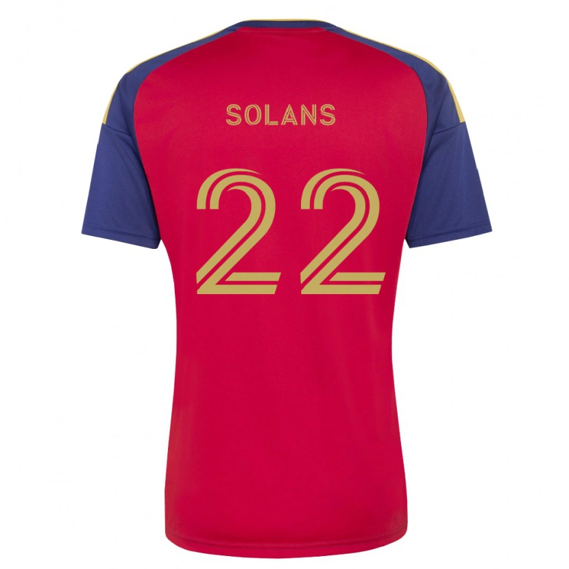 Danxen Kinderen Sergi Solans #22 Koninklijk Blauw Bruin Rood Thuisshirt Thuistenue 2026/27 T-Shirt België
