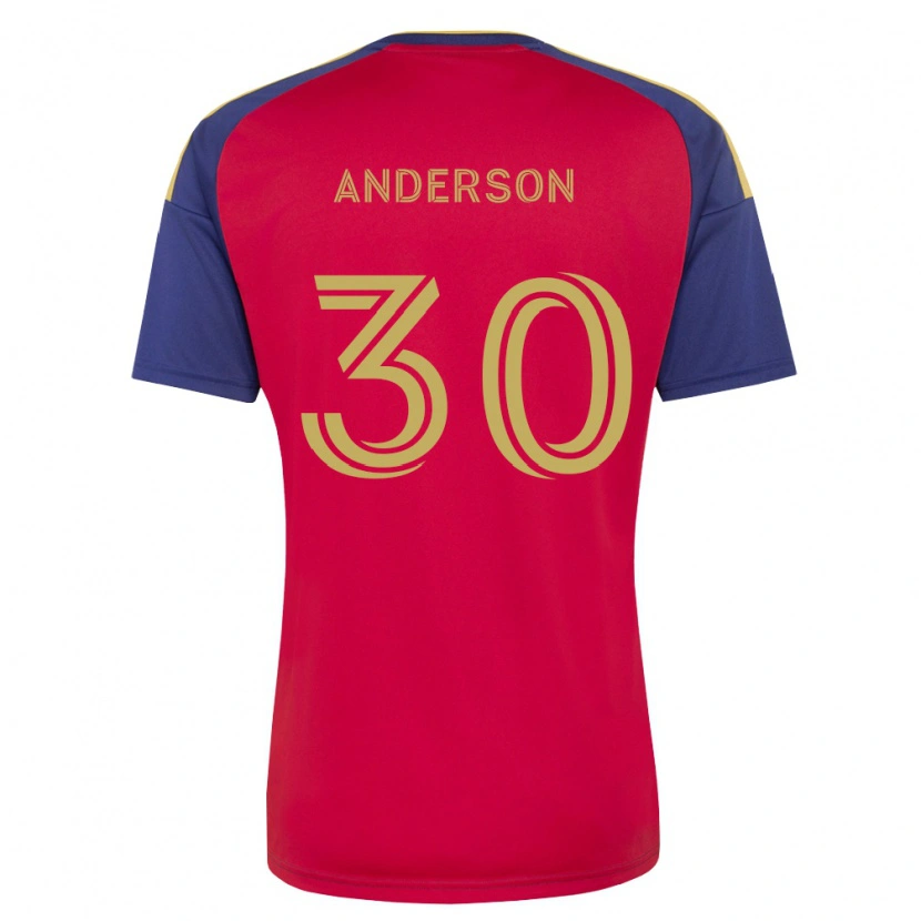 Danxen Kinderen Owen Anderson #30 Koninklijk Blauw Bruin Rood Thuisshirt Thuistenue 2026/27 T-Shirt België
