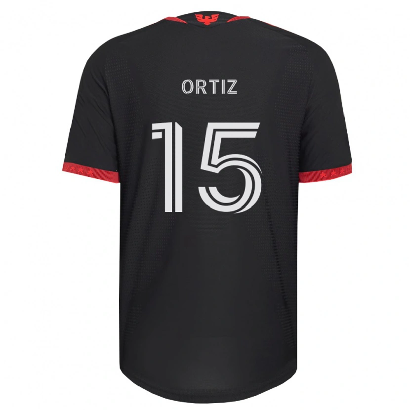 Danxen Kinderen Edwin Ortiz #15 Zwart Wit Rood Thuisshirt Thuistenue 2026/27 T-Shirt België