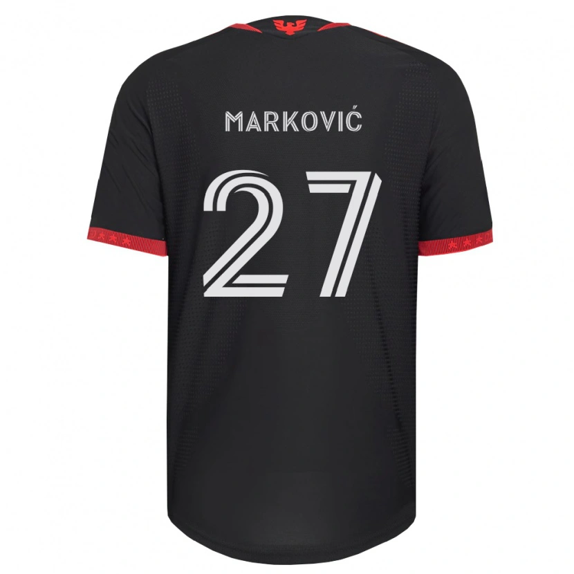 Danxen Kinderen Nikola Marković #27 Zwart Wit Rood Thuisshirt Thuistenue 2026/27 T-Shirt België