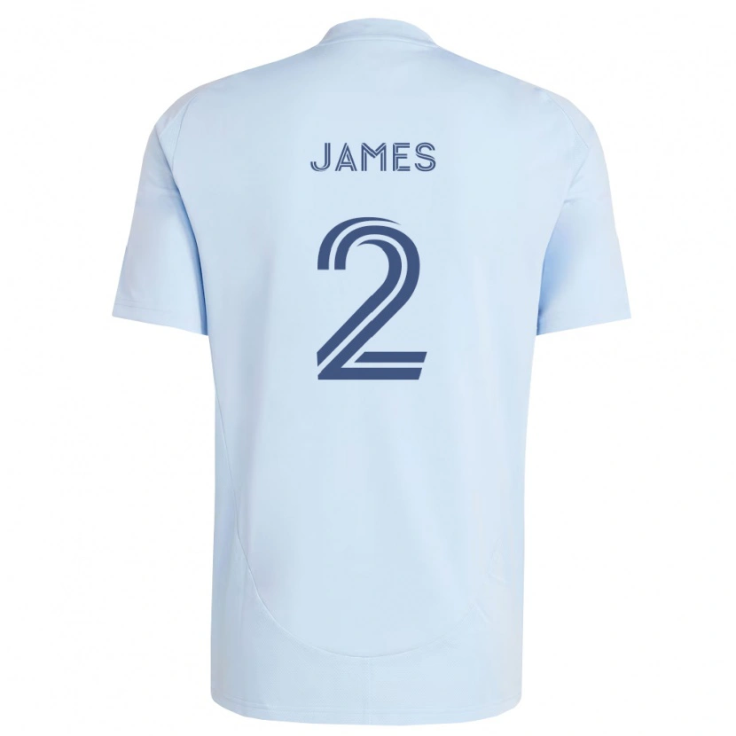 Danxen Kinderen Ian James #2 Lichtblauw Lichtgrijs Thuisshirt Thuistenue 2026/27 T-Shirt België
