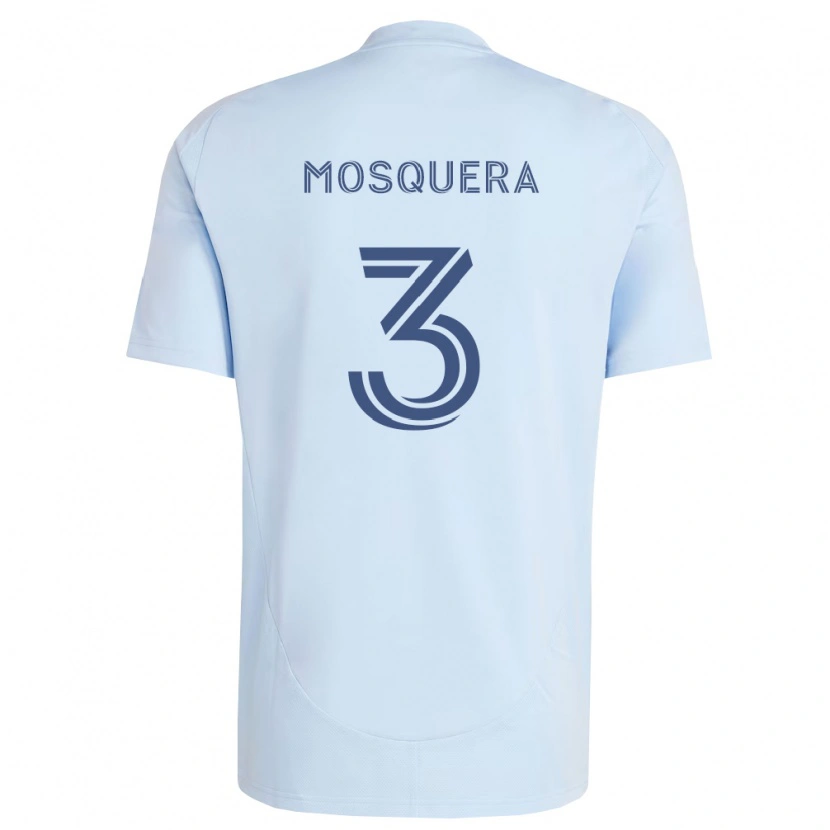Danxen Kinderen Moisés Mosquera #3 Lichtblauw Lichtgrijs Thuisshirt Thuistenue 2026/27 T-Shirt België