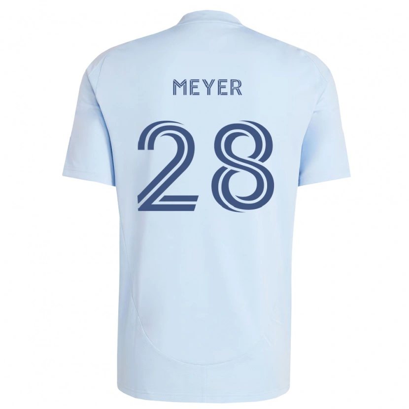 Danxen Kinderen Wyatt Meyer #28 Lichtblauw Lichtgrijs Thuisshirt Thuistenue 2026/27 T-Shirt België