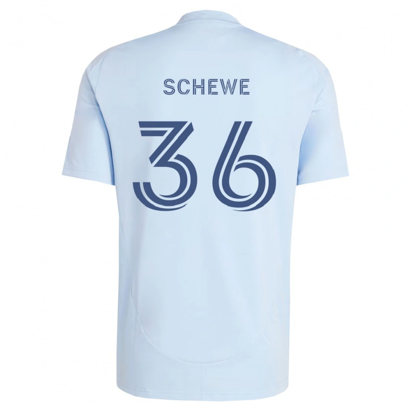 Danxen Kinderen Ryan Schewe #36 Lichtblauw Lichtgrijs Thuisshirt Thuistenue 2026/27 T-Shirt België