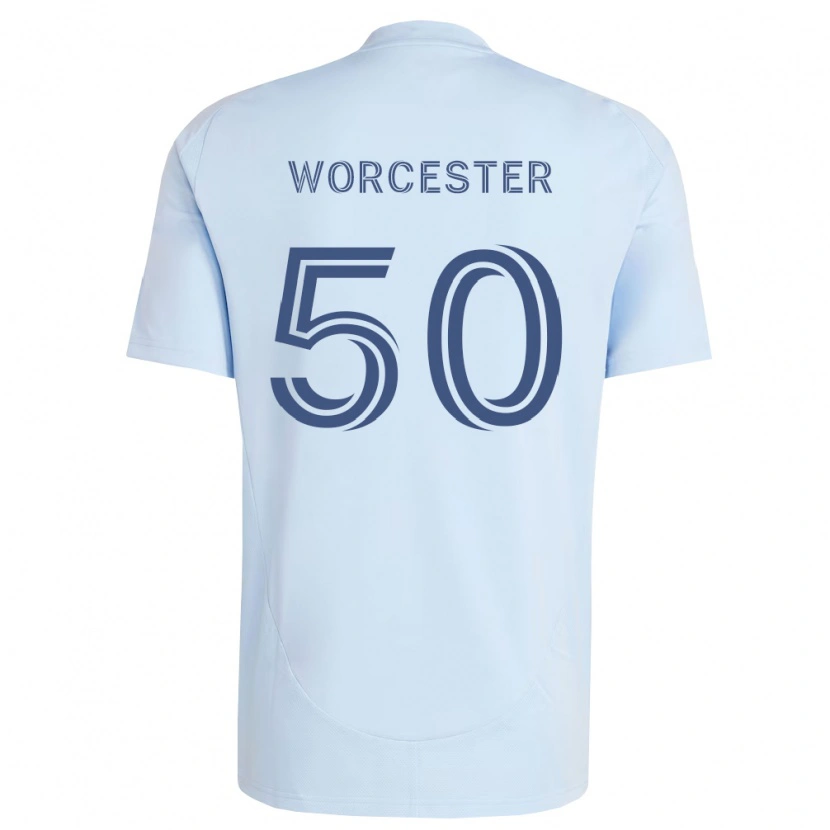Danxen Kinderen Sam Worcester #50 Lichtblauw Lichtgrijs Thuisshirt Thuistenue 2026/27 T-Shirt België