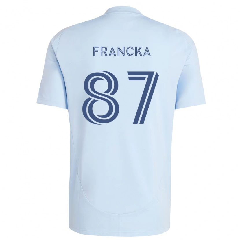 Danxen Kinderen Jack Francka #87 Lichtblauw Lichtgrijs Thuisshirt Thuistenue 2026/27 T-Shirt België