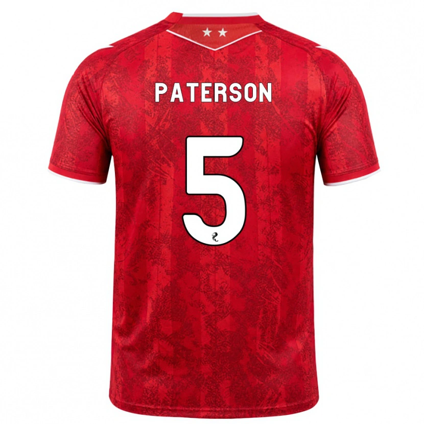 Danxen Kinderen Donna Paterson #5 Rood Wit Thuisshirt Thuistenue 2026/27 T-Shirt België