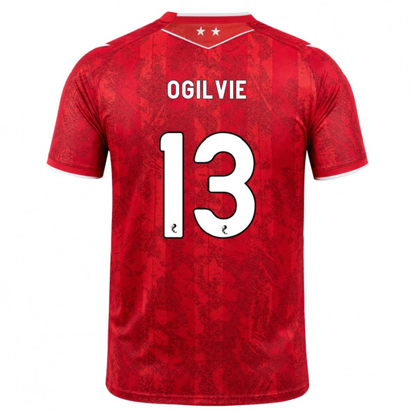 Danxen Kinderen Francesca Ogilvie #13 Rood Wit Thuisshirt Thuistenue 2026/27 T-Shirt België