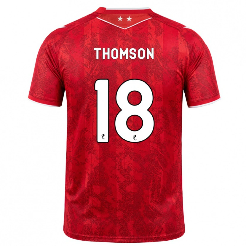 Danxen Kinderen Eva Thomson #18 Rood Wit Thuisshirt Thuistenue 2026/27 T-Shirt België