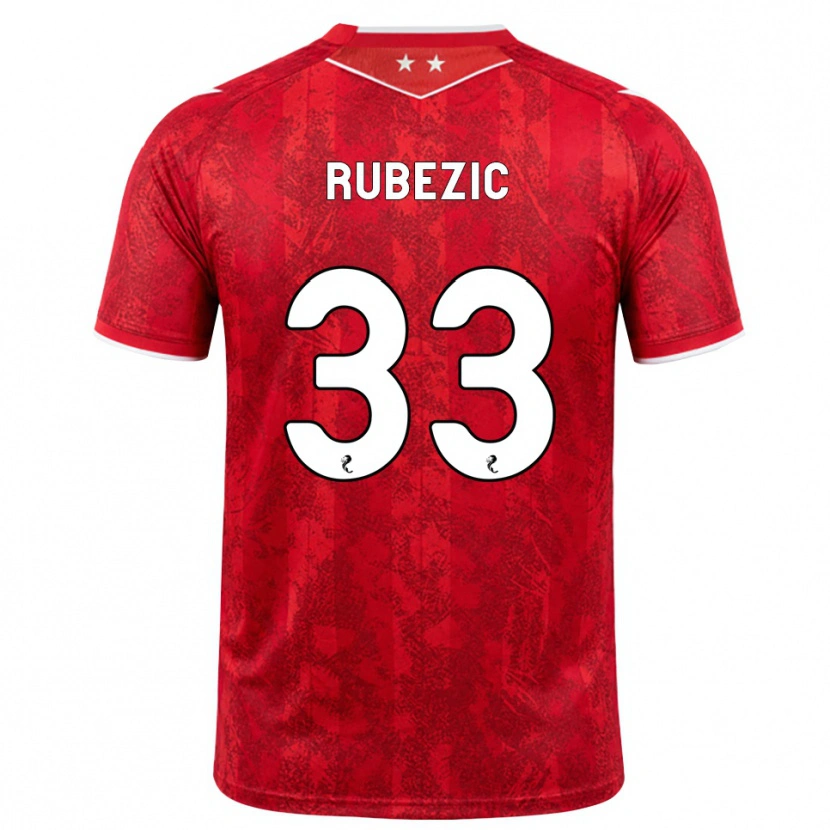 Danxen Kinderen Slobodan Rubezic #33 Rood Wit Thuisshirt Thuistenue 2026/27 T-Shirt België