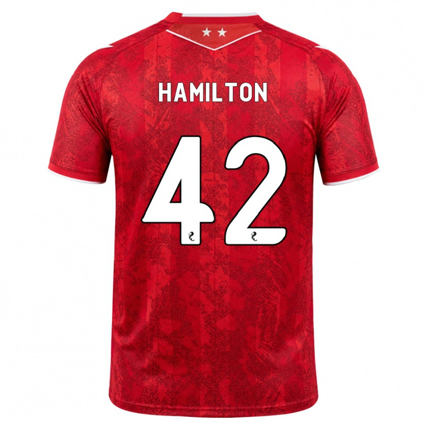 Danxen Kinderen Brendan Hamilton #42 Rood Wit Thuisshirt Thuistenue 2026/27 T-Shirt België
