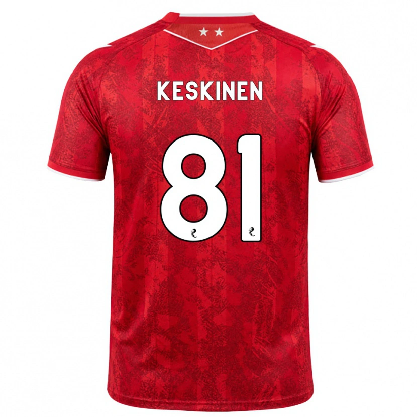 Danxen Kinderen Topi Keskinen #81 Rood Wit Thuisshirt Thuistenue 2026/27 T-Shirt België