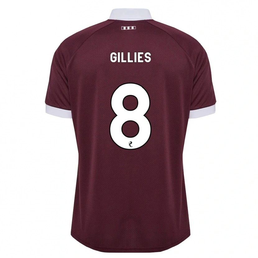 Danxen Kinderen Matthew Gillies #8 Bordeauxrood Wit Thuisshirt Thuistenue 2026/27 T-Shirt België