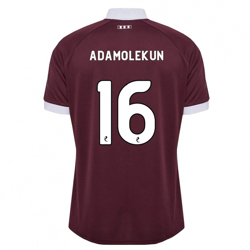 Danxen Kinderen Olufolasade Adamolekun #16 Bordeauxrood Wit Thuisshirt Thuistenue 2026/27 T-Shirt België
