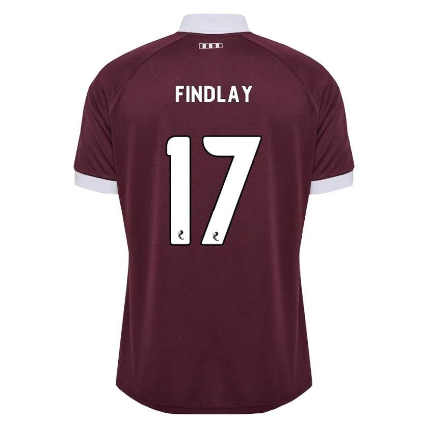 Danxen Kinderen Stuart Findlay #17 Bordeauxrood Wit Thuisshirt Thuistenue 2026/27 T-Shirt België