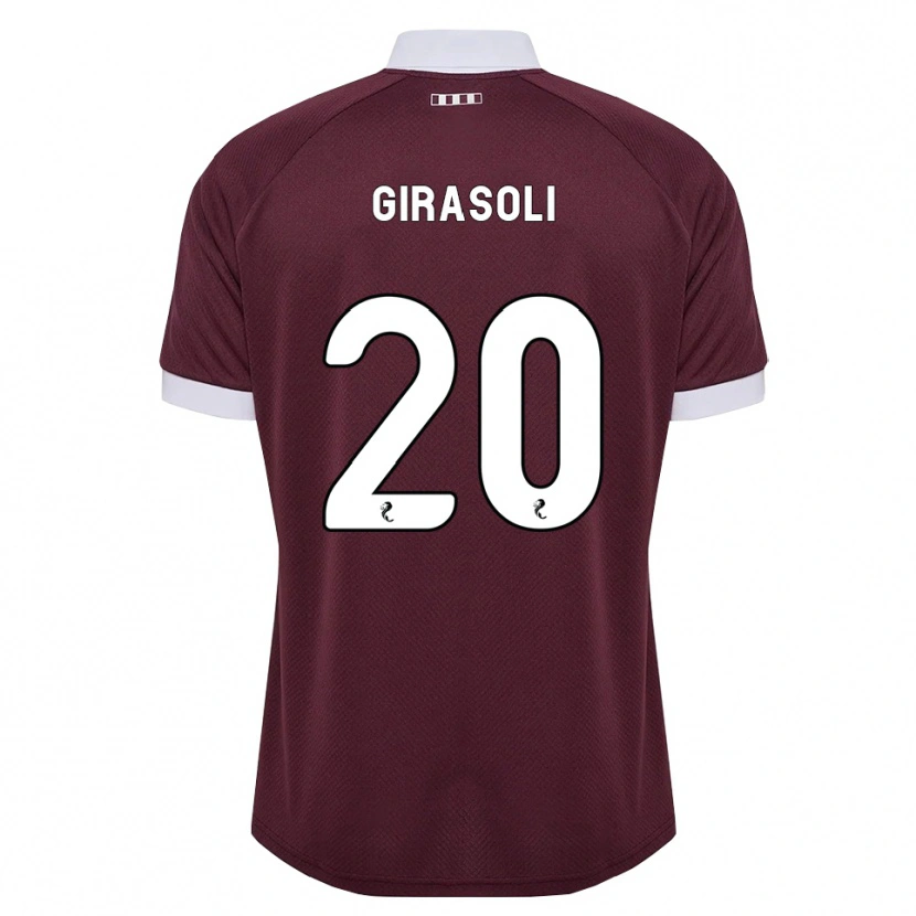 Danxen Kinderen Carly Girasoli #20 Bordeauxrood Wit Thuisshirt Thuistenue 2026/27 T-Shirt België