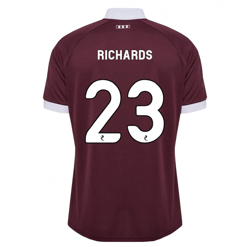 Danxen Kinderen Jackie Richards #23 Bordeauxrood Wit Thuisshirt Thuistenue 2026/27 T-Shirt België