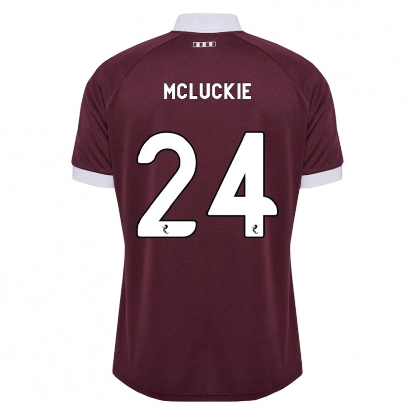 Danxen Kinderen Bobby Mcluckie #24 Bordeauxrood Wit Thuisshirt Thuistenue 2026/27 T-Shirt België