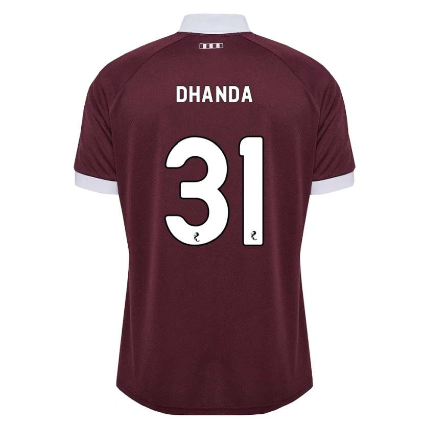 Danxen Kinderen Yan Dhanda #31 Bordeauxrood Wit Thuisshirt Thuistenue 2026/27 T-Shirt België