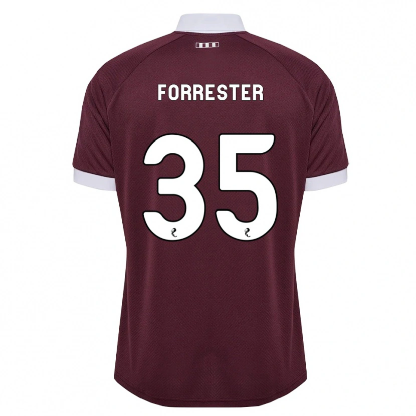 Danxen Kinderen Adam Forrester #35 Bordeauxrood Wit Thuisshirt Thuistenue 2026/27 T-Shirt België